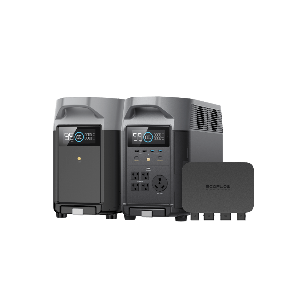 EcoFlow DELTA Pro power station with Smart Extra Battery and 800W Alternator Charger