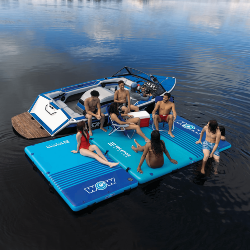 WOW Watersports 10'x8'x6" Drop Stitch Vacation Station Dock w Handles - Image 10