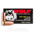 9mm - 115 Grain FMJ - Wolf - 1350 Rounds **STEEL CASES**