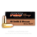40 S&W - 180 Grain FMJ-FP - PMC - 1000 Rounds