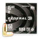 45 ACP - 230 Grain FMJ - Federal Black Pack - 150 Rounds