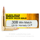 308 - 125 Grain CX - Black Hills Gold - 20 Rounds