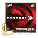 45 ACP - 230 Grain FMJ - Federal American Eagle - 100 Rounds