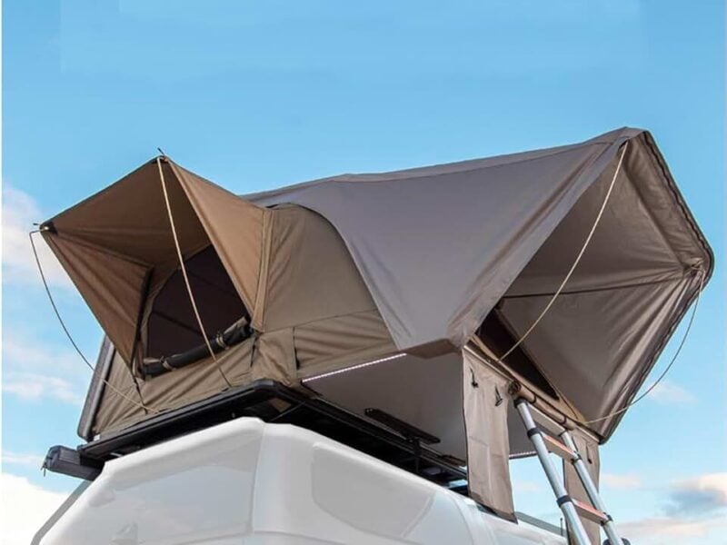 Rooftop Tent Hard Shell, Rooftop Tent for Van Jeep SUV Truck Car Tents for Camping Car Rooftop Tent, Lightweight Hard Shell Car Roof Tent