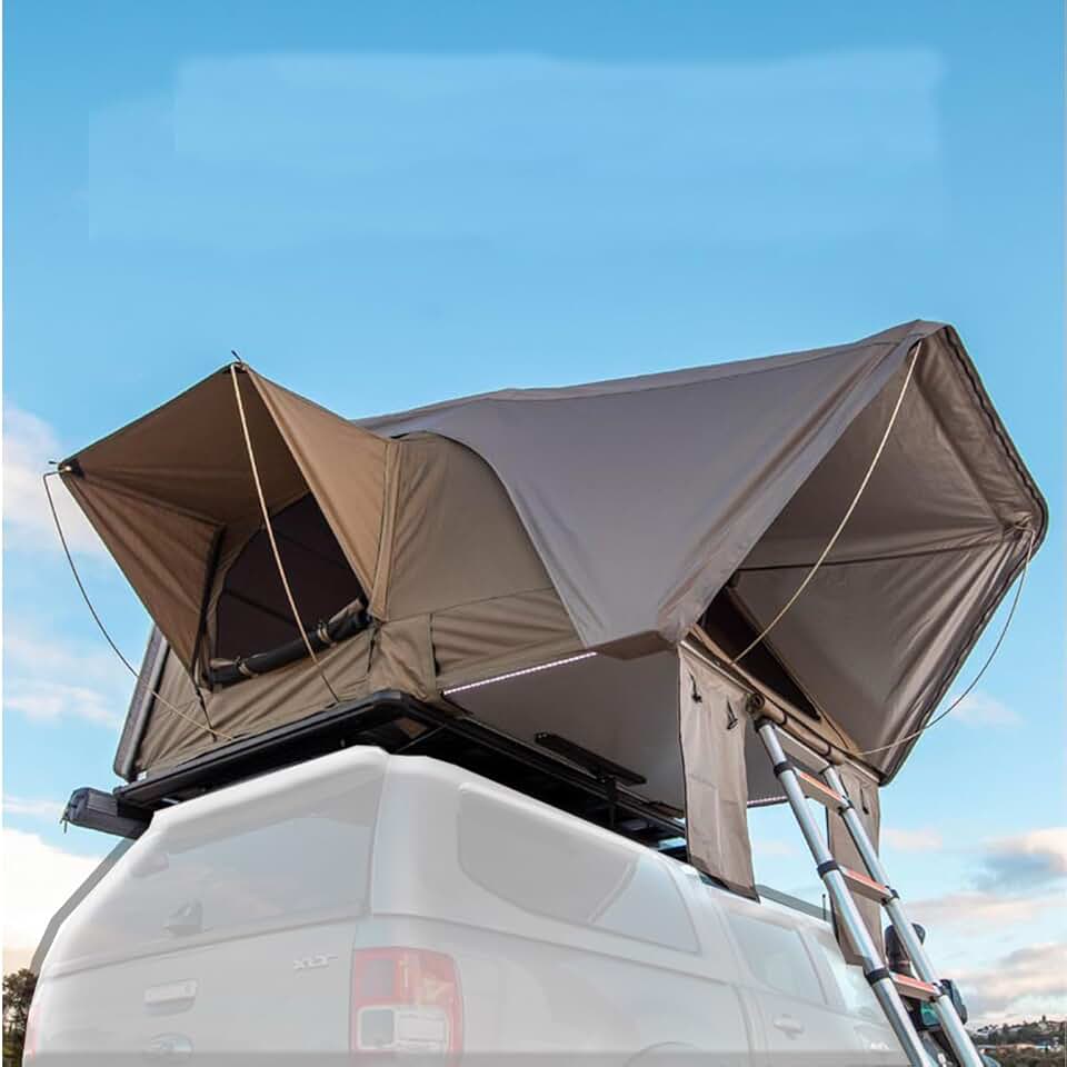 Rooftop Tent Hard Shell, Rooftop Tent for Van Jeep SUV Truck Car Tents for Camping Car Rooftop Tent, Lightweight Hard Shell Car Roof Tent