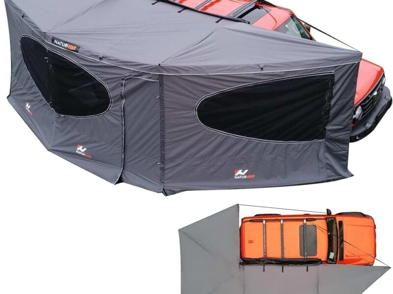 Naturnest Awning Room Tent, 270 Degree Extended Awning Mounted Next to The Vehicle, Vehicle-Side for Off-Road Camping (Right Side with Awingroom)