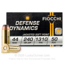 44 Magnum - 240 Grain JSP - Fiocchi - 500 Rounds