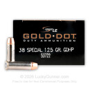 38 Special - 125 Grain JHP - Speer Gold Dot - 50 Rounds