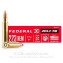 223 Rem - 55 Grain FMJBT - Federal American Eagle - 1000 Rounds