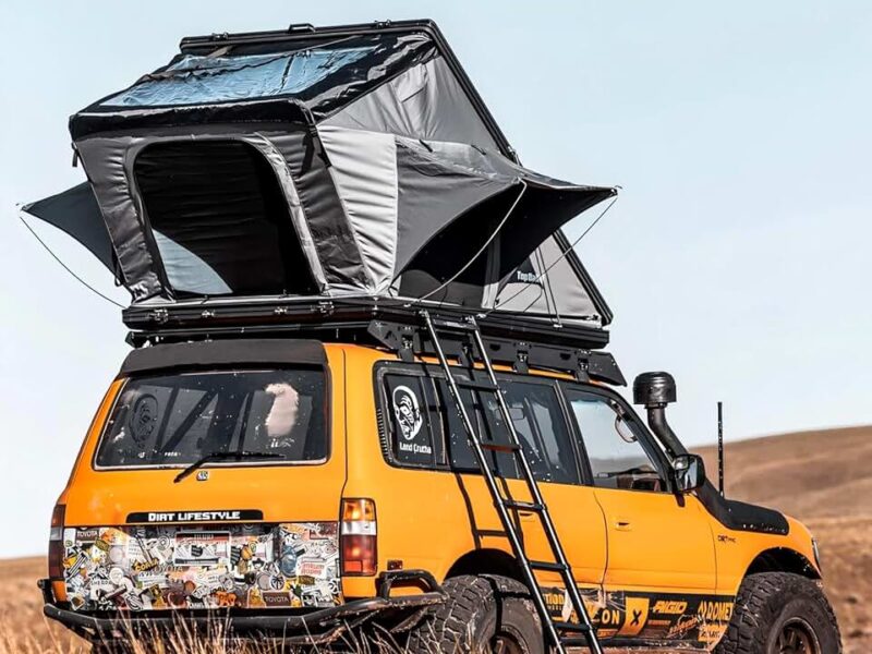 Rooftop Tent Hard Shell,Car Truck Bed Tent for Camping,Car SUV Jeep Tent Waterproof,Aluminium Alloy RTT Easy Setup-Topoak Stellar (Stellar)