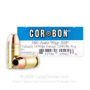 380 Auto - 90 Grain JHP - Corbon - 20 Rounds