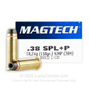 38 Special - +P 158 Grain SJHP - Magtech - 1000 Rounds