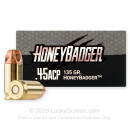 45 ACP - 135 Grain HoneyBadger - Black Hills - 20 Rounds