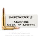 7.62x51 - 135 Grain HP - Winchester - 200 Rounds