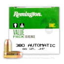 380 Auto - 88 gr JHP - Remington UMC- 100 Rounds