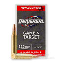 223 Rem - 62 Grain Open Tip - Winchester Universal Game & Target - 1000 Rounds