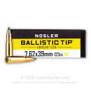 7.62x39 - 123 Grain Ballistic Tip - Nosler - 20 Rounds