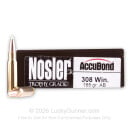 308 Win 165gr AccuBond - Trophy Grade - Nosler - 20 Rounds