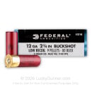 12 ga - 2-3/4" 00 Buck - Federal Power Shok Low Recoil - 250 Rounds
