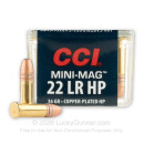 22 LR - 36 Grain CPHP - CCI Mini-Mag - 5000 Rounds
