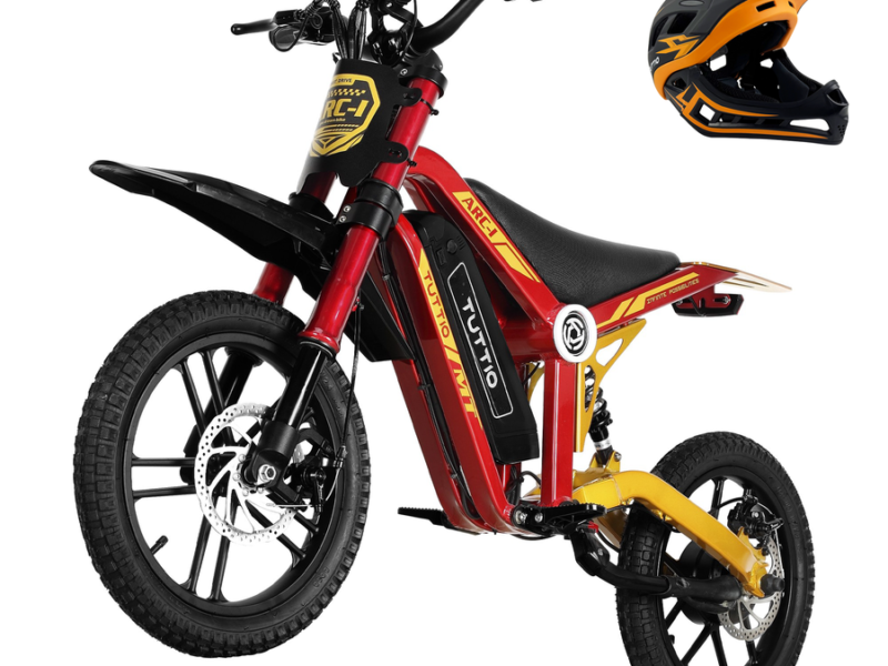 Tuttio ARC-I Kids Electric Bike with Helmet – Best Kids Electric Dirt Bike Gift (Ages 5–13)