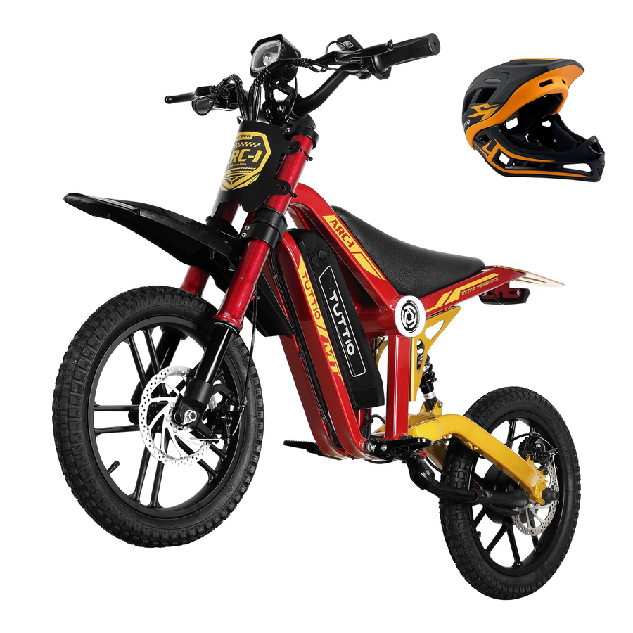 Tuttio ARC-I Kids Electric Bike with Helmet – Best Kids Electric Dirt Bike Gift (Ages 5–13)