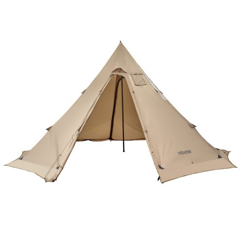 VEVOR Hot Tent for 4-6 Persons, Portable Winter Tipi Tent with Stove Jack, Waterproof Canvas Camping Tents, Lightweight 4 Season Shelter Tents for Hik