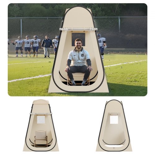 VEVOR Pop up Sports Tent, 47x47 in Clear Bubble Tent for 1 Person, Waterproof Outdoor Pod with Floor Mat & Top Cover, Garden Igloo Dome Tents Camping