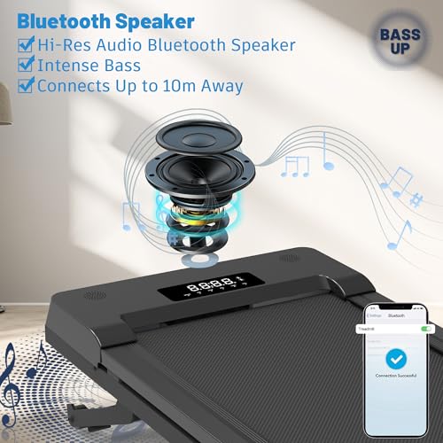 Walking Pad Treadmill with 12% 9-Level Auto Incline, 450 lbs Capacity Bluetooth Speaker Under Desk Treadmills for Home Hiking, 5 MPH - Image 4