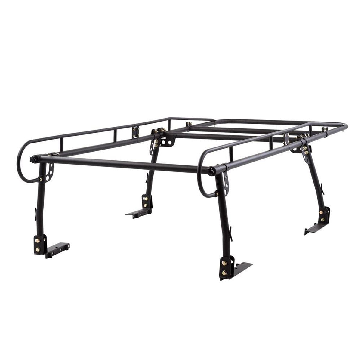 Heavy-duty Steel Pickup Truck Ladder Rack, No Drill Design, Adjustable Center, 800 LBS Capacity - Missouri Warehouse