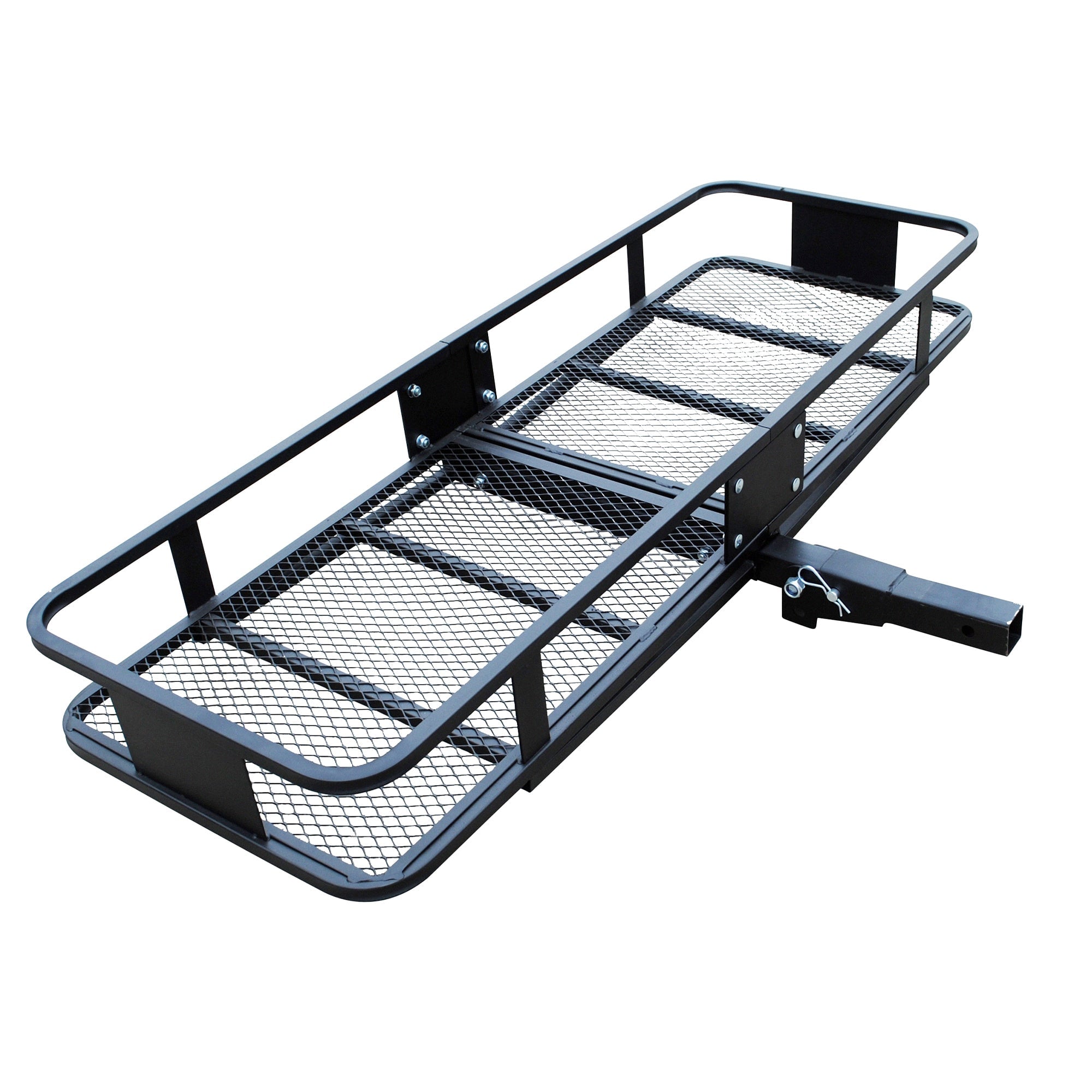 500 LB Foldable Hitch Cargo Carrier, Heavy Duty Luggage Basket, 60'' x 20'', Fits 2'' Receiver - Missouri Warehouse