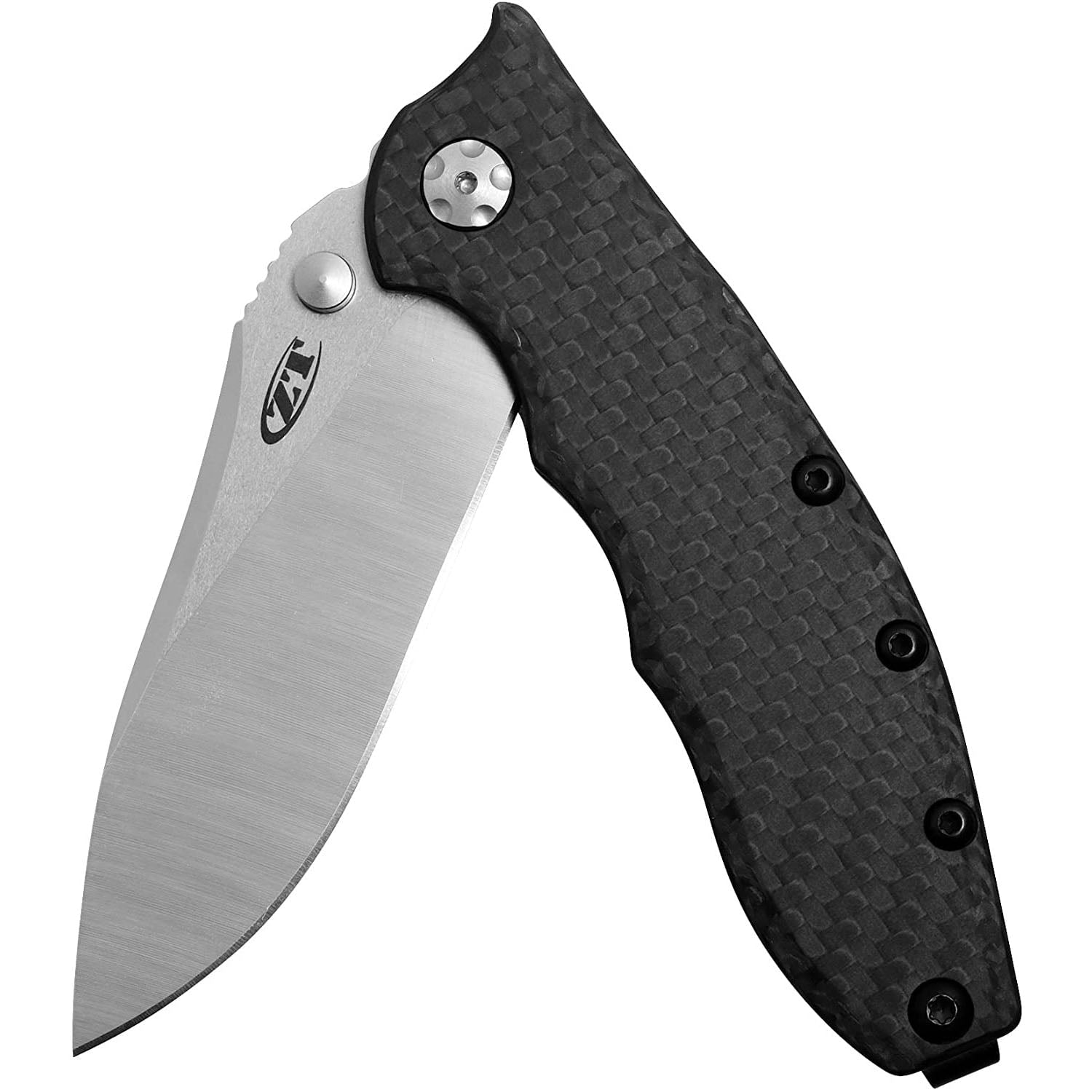Zero Tolerance 0562CF (MagnaCut, Drop Point, Stonewashed, Carbon Fiber/Titanium) Pocket Knife