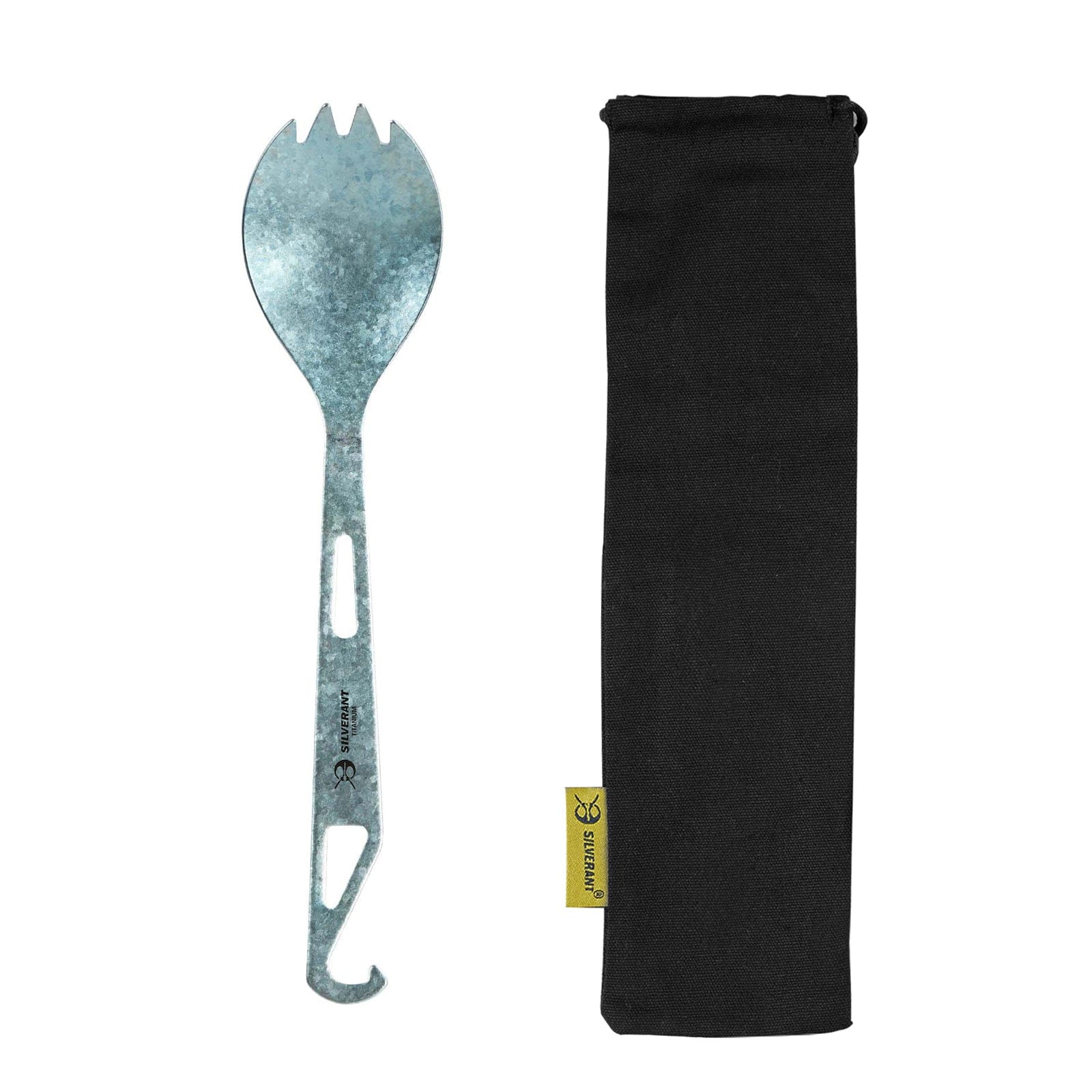 Ultralight Titanium Spork with Bottle Opener - Anodized - Blue