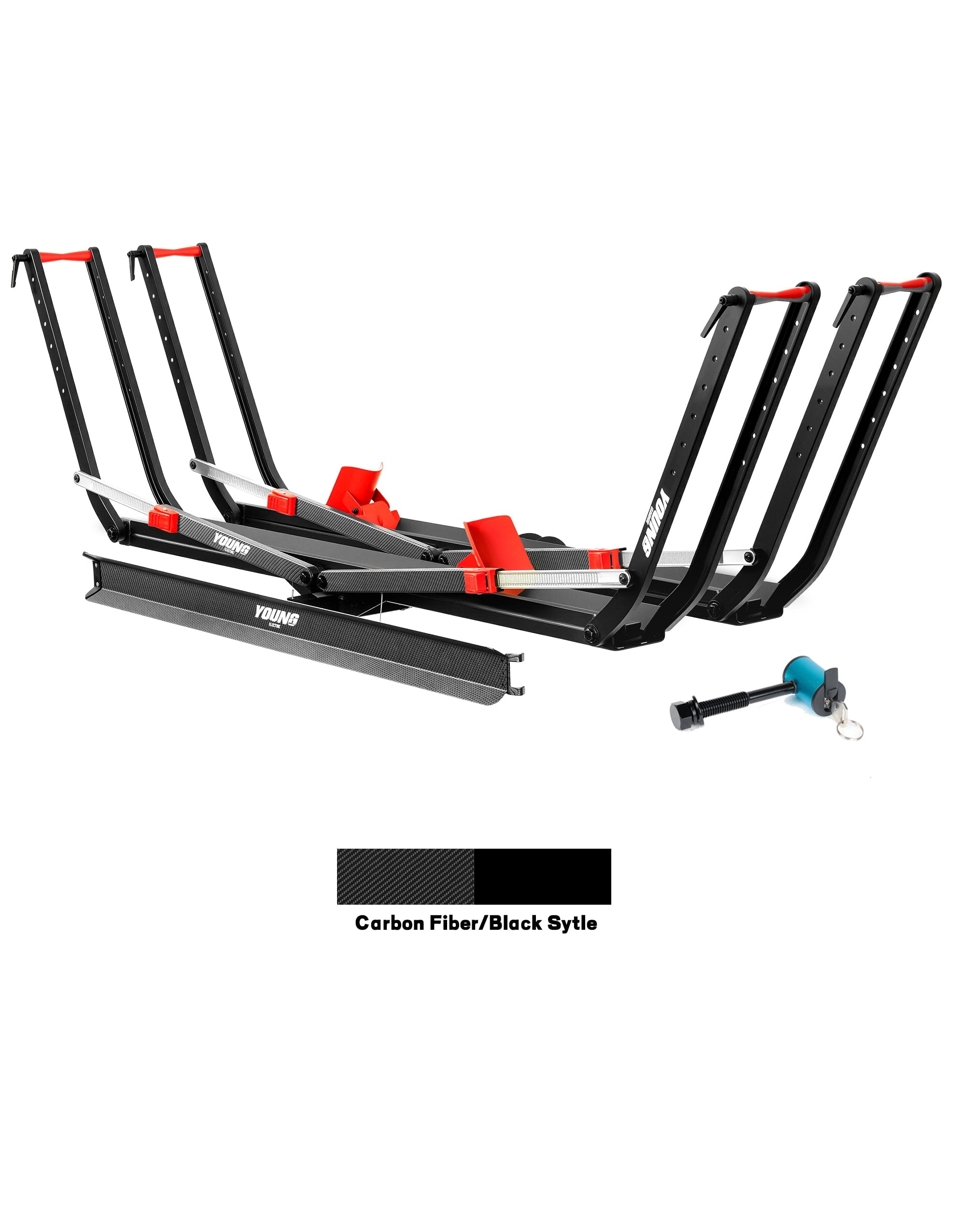 200lbs Capacity Tire-Clamp E-bike Rack with Ramp - Missouri Warehouse