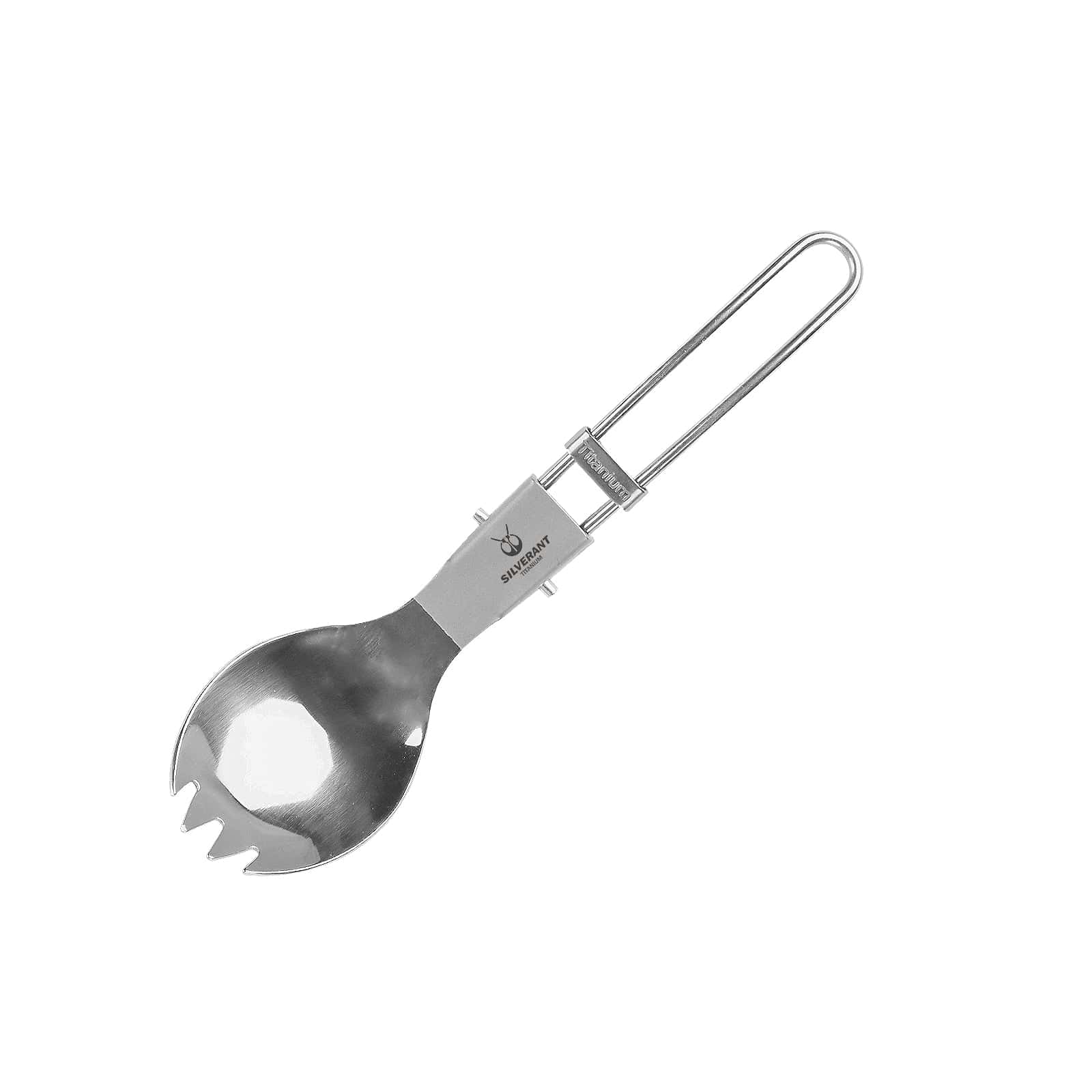 Ultralight Titanium Folding Spork & Spoon - Folding Spork - Polished Finish