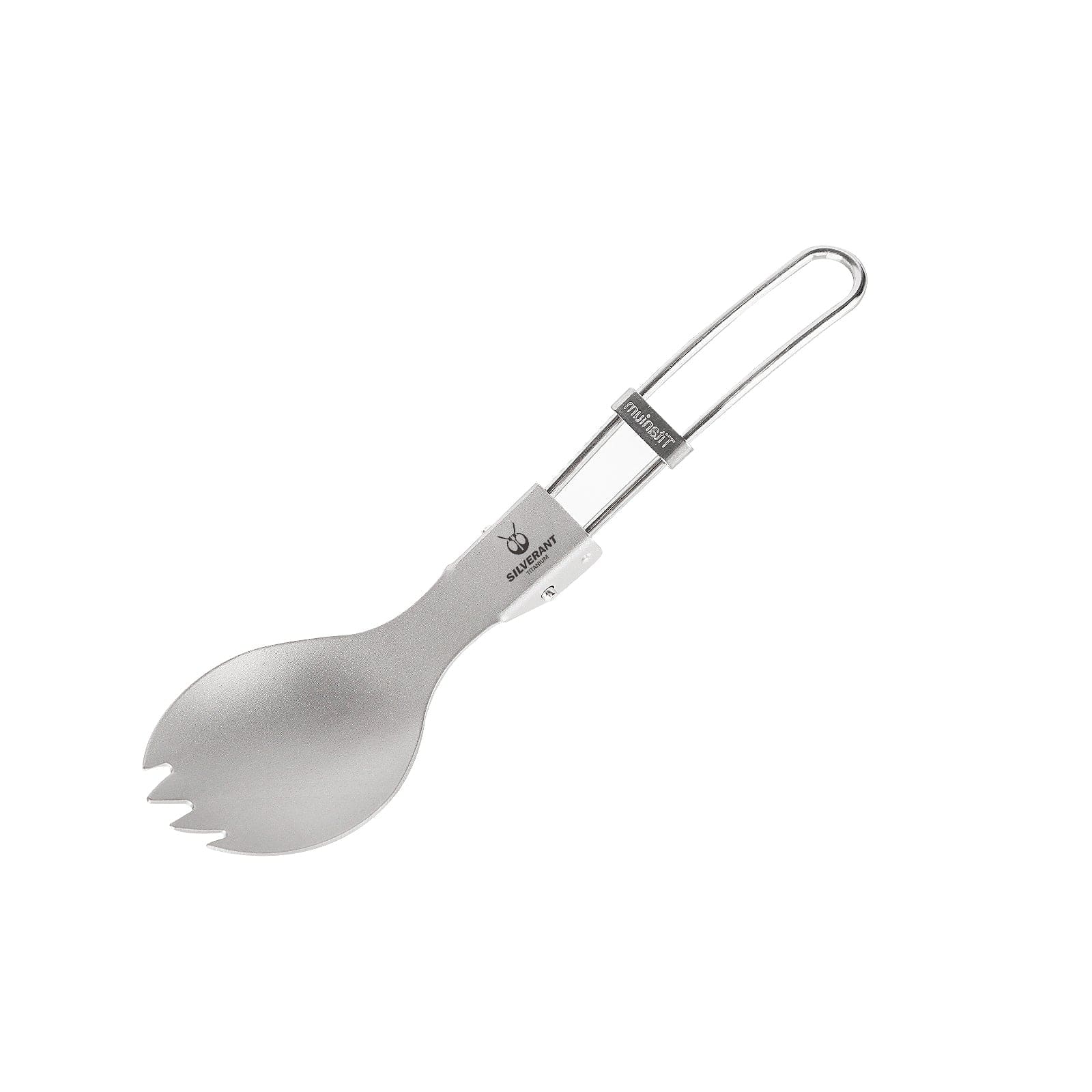 Ultralight Titanium Folding Spork & Spoon - Folding Spork - Sandblasted Finish