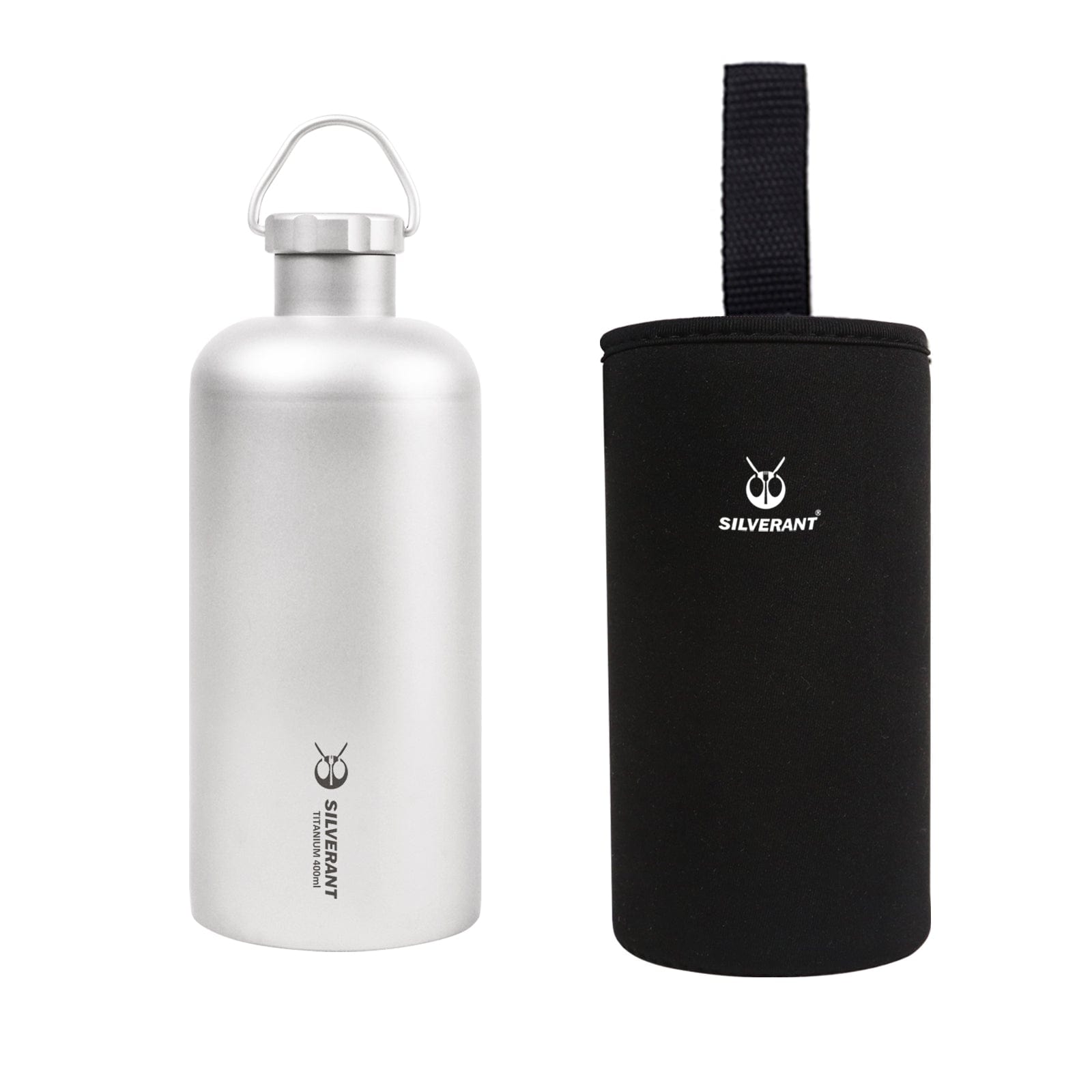Titanium Water Bottle Narrow Mouth Design - 400ml/14 fl oz