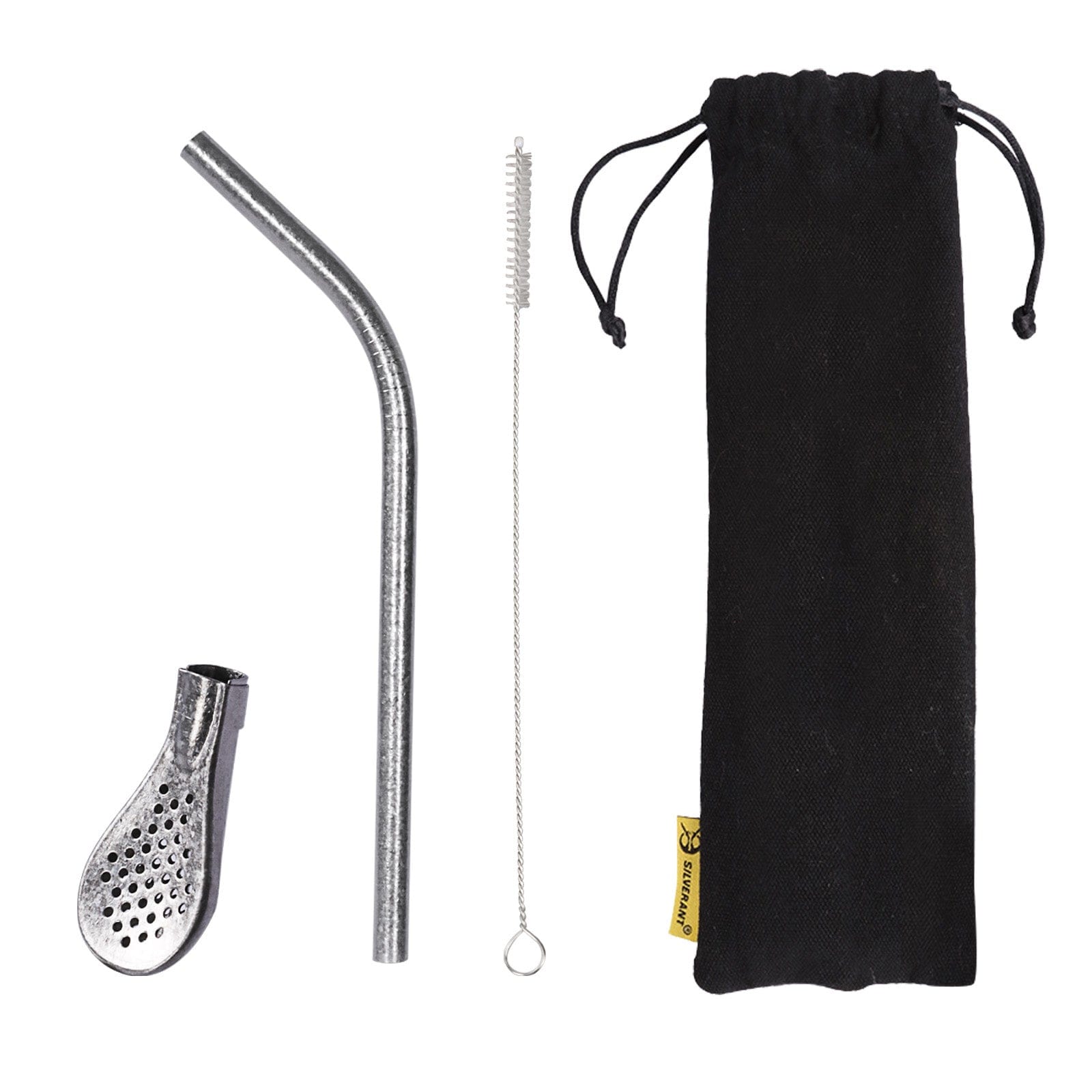 Ultralight Titanium Straws - Crystallized Titanium Straw With Strainer - Short