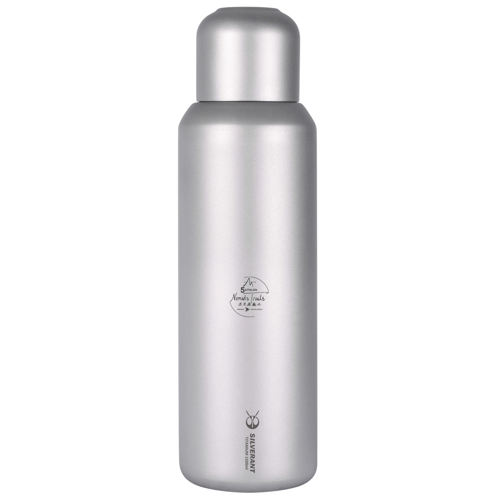 SilverAnt X 5Athlon Nomads Trails - Large Narrow Mouth Titanium Water Bottle & Cup