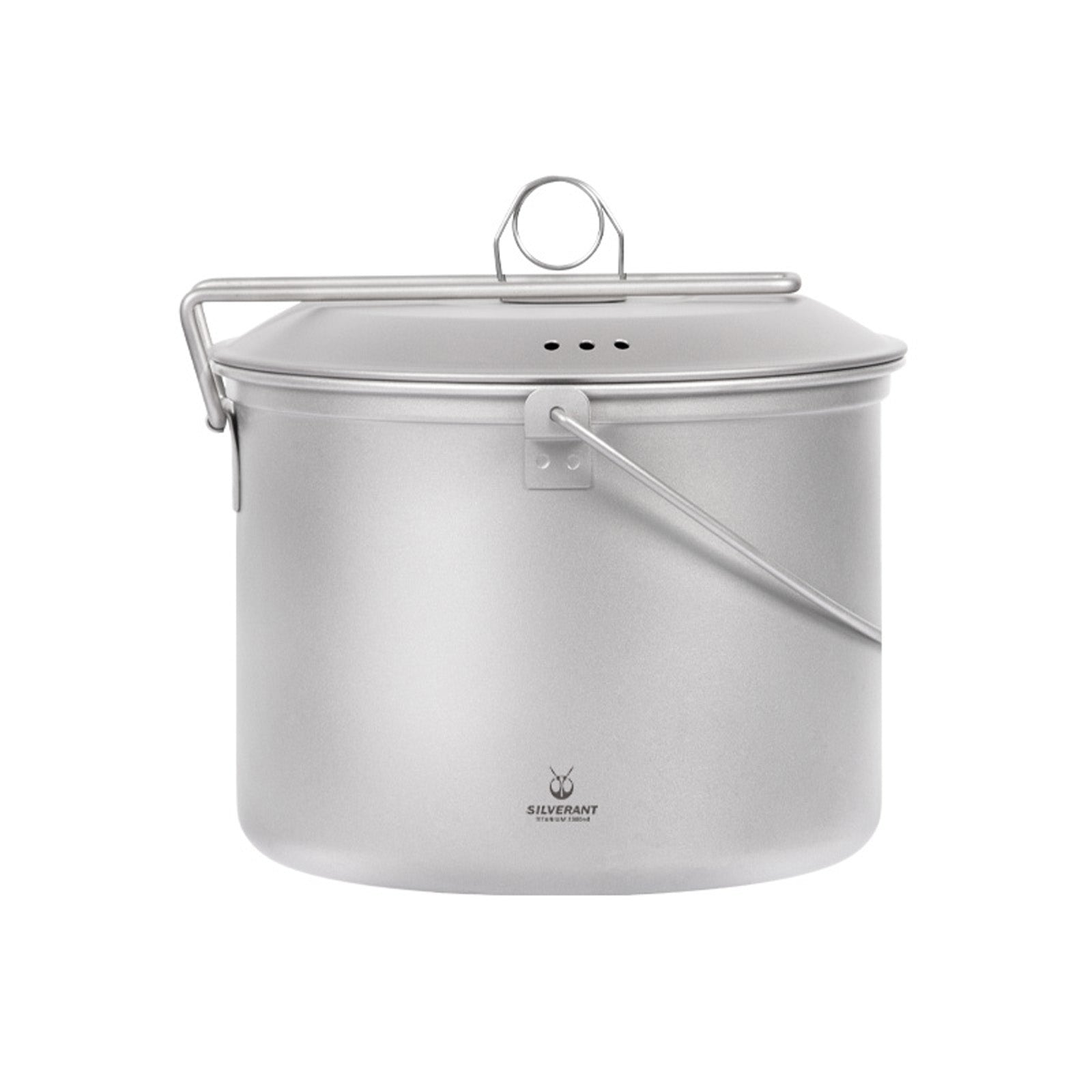 Large Titanium Camping Pot with Lid & Bail Handle 2L/67.63 fl oz - Large Titanium Camping Pot with Lid 2L/67.63 fl oz (Single Pot Only)