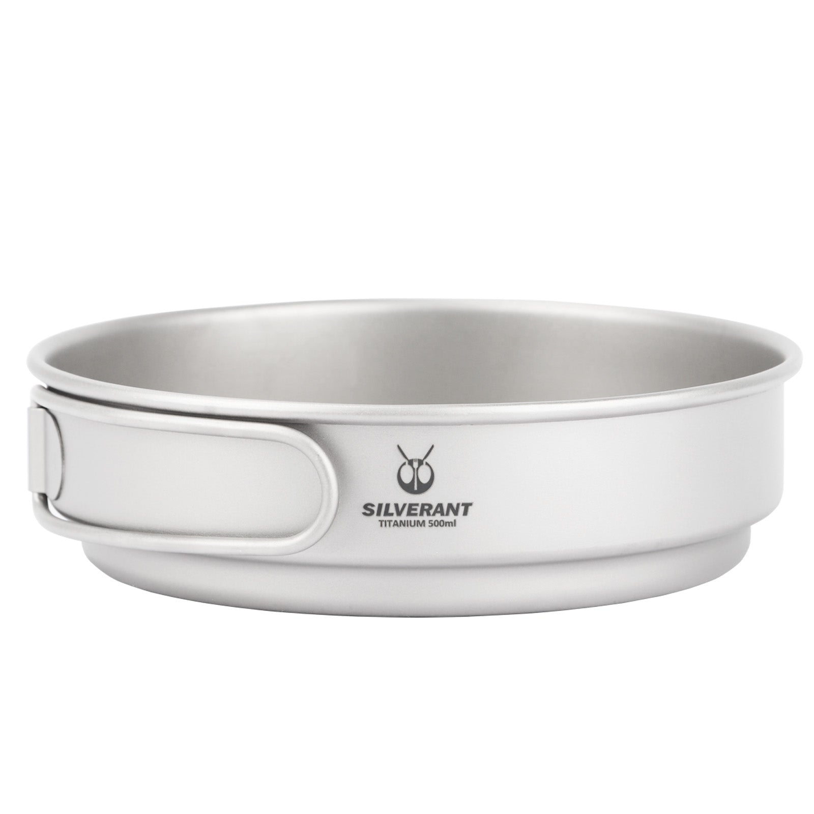 Ultralight 3-Piece Titanium Camping Cookware Set - Ultralight Titanium Frying Pan 500ml/17.5 fl oz (Single Pan Only)