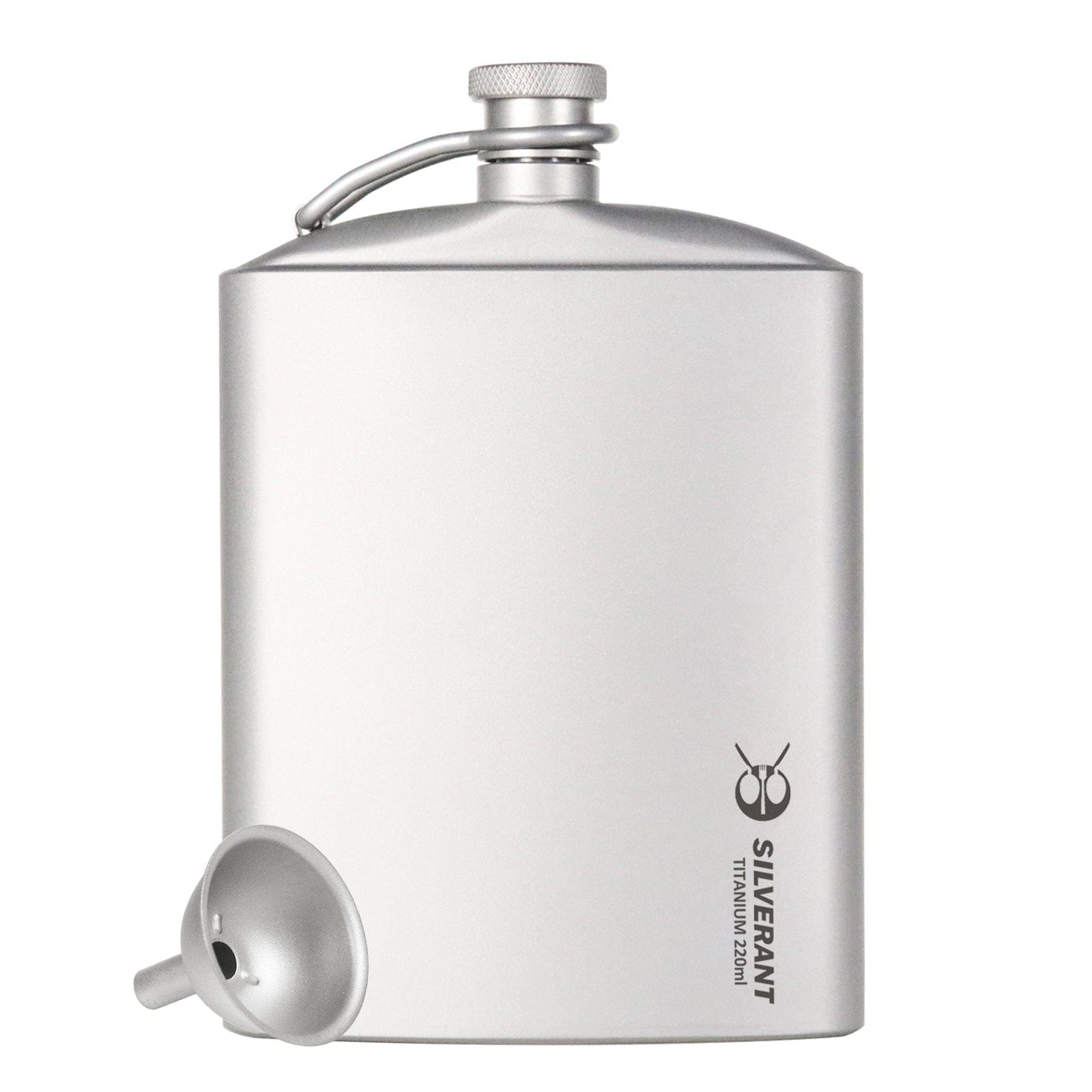 Titanium Hip Flask With Funnel - 220ml/7.74 fl oz - Original Titanium Hip Flask