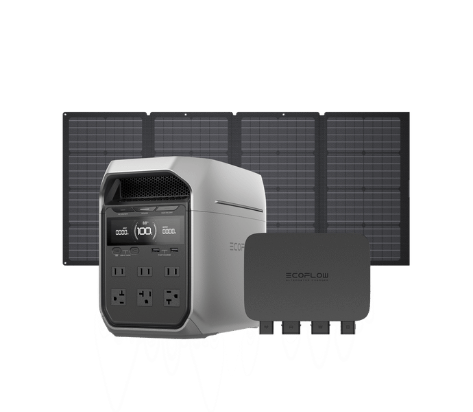 EcoFlow DELTA 3 Plus + 160W Portable Solar Panel + 800W Alternator Charger