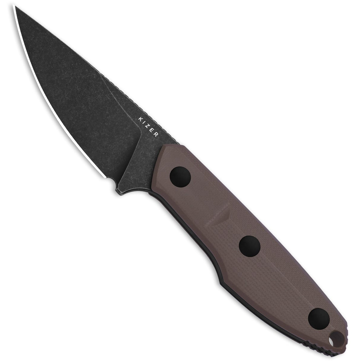 Kizer 1087A2 Splinter (AEB-L, Stonewashed, Drop Point, G10, Sheath) Fixed Blade Knife