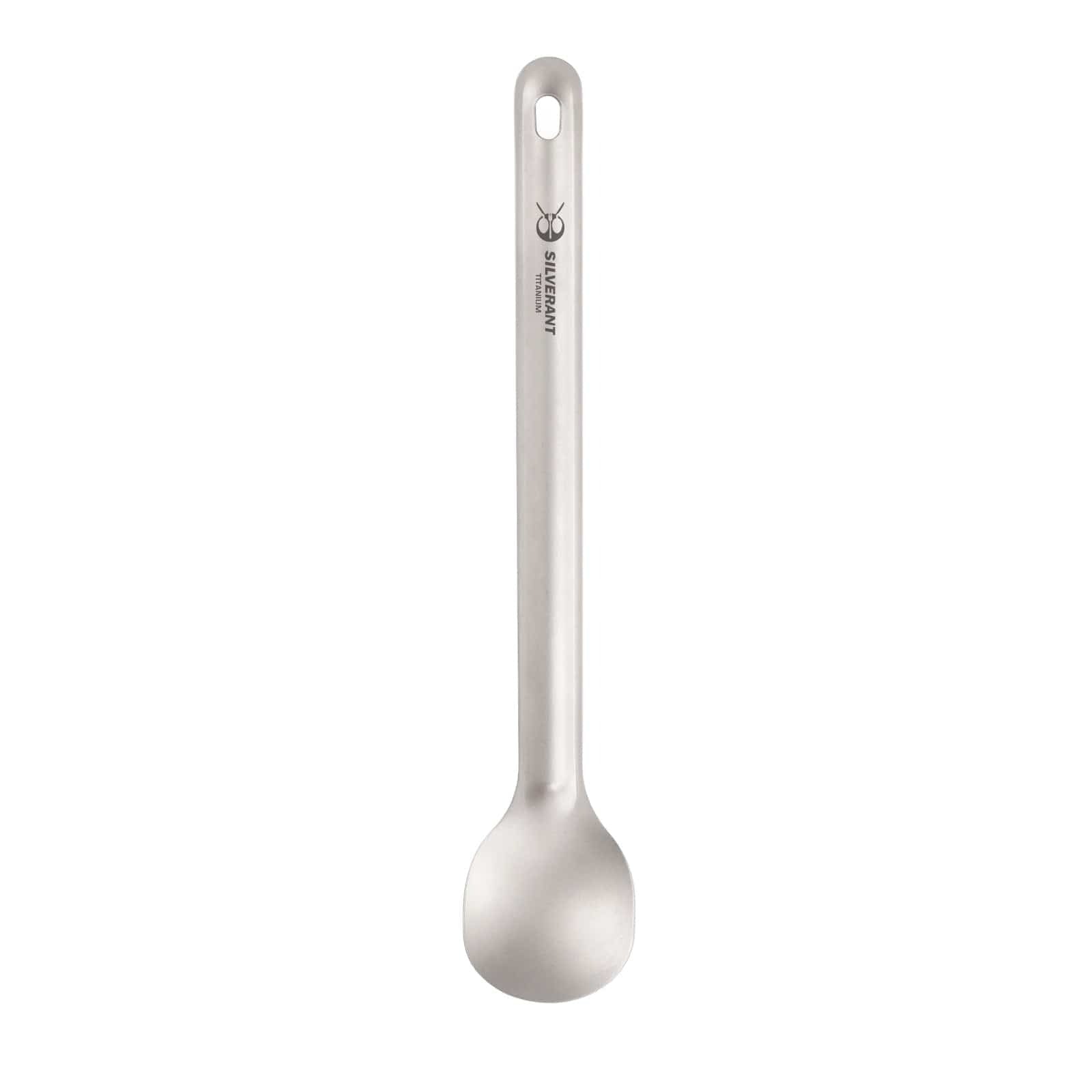 Long Handle Titanium Spoon - Long Handle Sandblasted Spoon