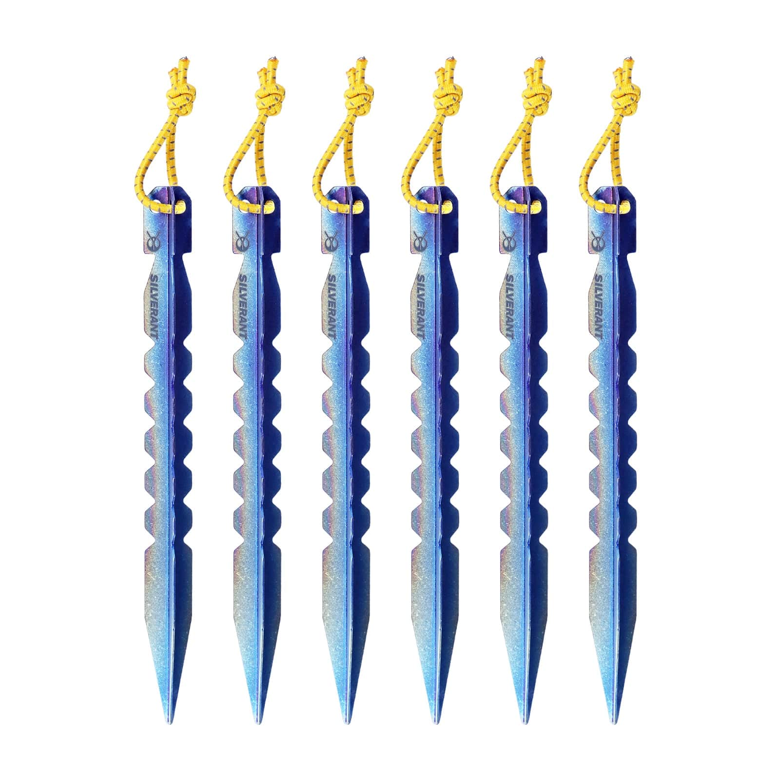 Ultralight Titanium Y-Shape Tent Stakes 6-Pack - 6-Pack - Medium - 160mm/6.29 inches