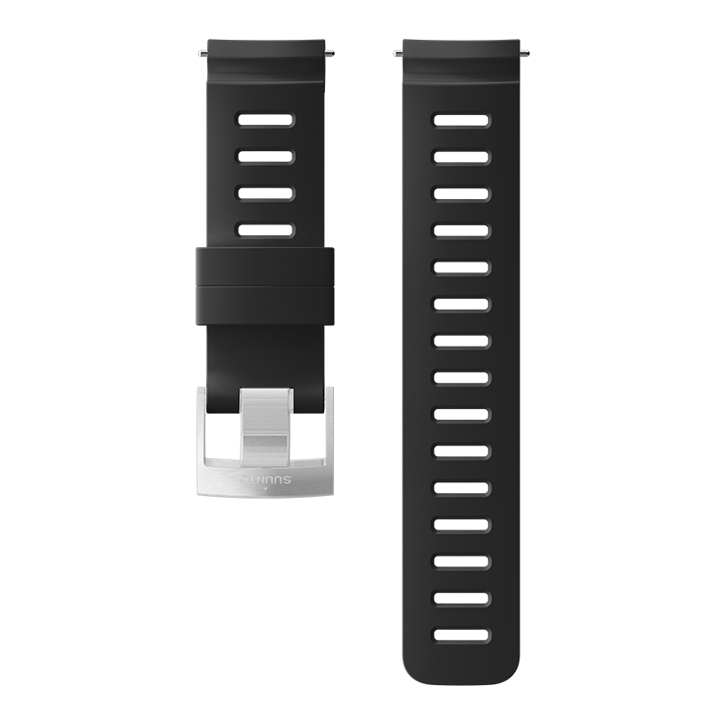 Suunto 24mm Dive 1 Silicone Strap Black Steel Size M